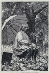Corot bei der Arbeit